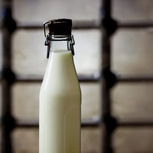 Image similar to bottle of milk inside a jail