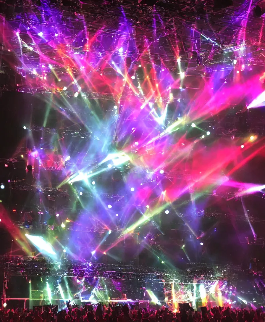 Image similar to truss lighting show stage concert LED wall screens pyro