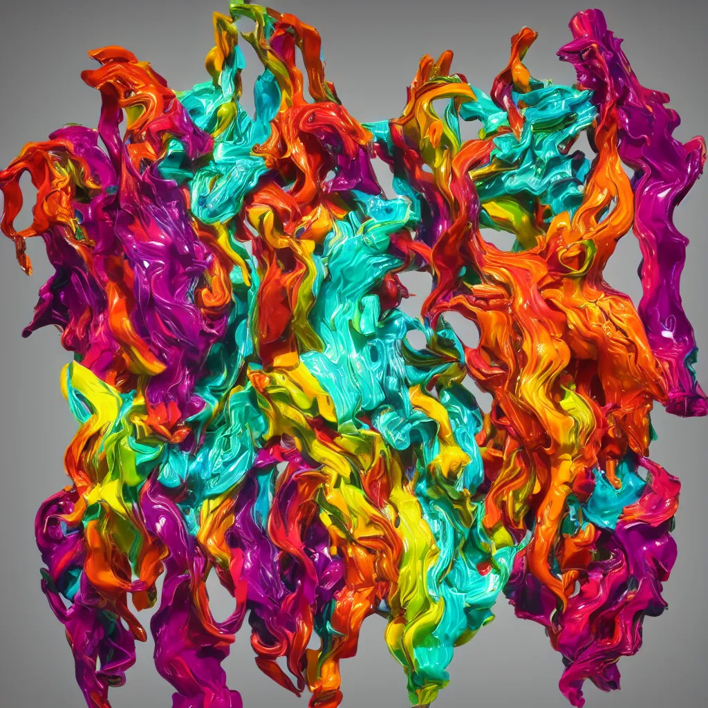 Image similar to painful pleasures by lynda benglis, octane render, colorful, 4 k, 8 k