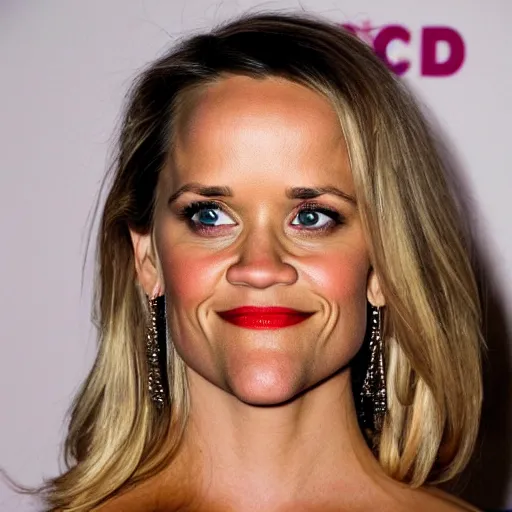 Prompt: rice on reece witherspoon face