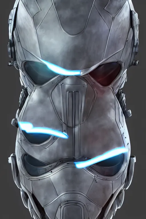 Image similar to cyber cyborg ninja mask helmet metal gear solid artic suit swat commando, global illumination ray tracing hdr fanart arstation by sung choi and eric pfeiffer and gabriel garza and casper konefal, a spectacular view cinematic rays of sunlight comic book illustration, by john kirby