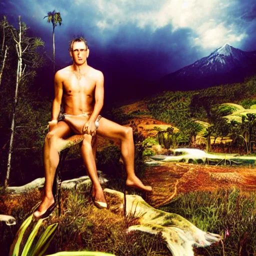 Prompt: a portrait of a character in a scenic environment by David Lachapelle