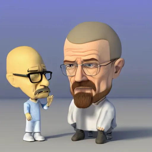 Image similar to walter white as an 3d cartoon character