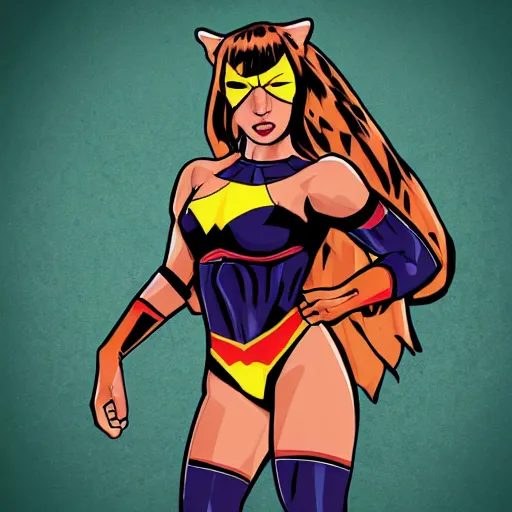 Image similar to tiger superhero woman