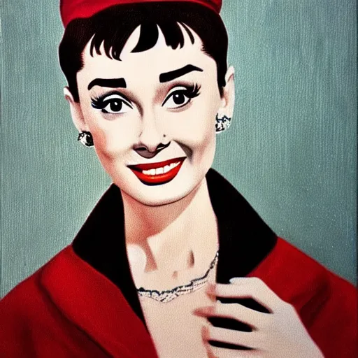 Prompt: audrey hepburn art by hans rottenhammer