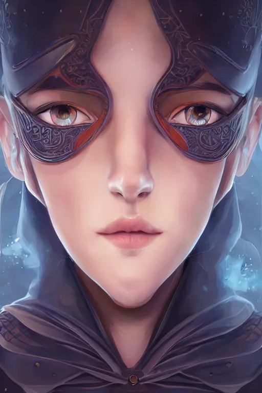 Image similar to constellar ptolemy, heroine, beautiful, detailed symmetrical close up portrait, intricate complexity, in the style of artgerm and ilya kuvshinov, magic the gathering art