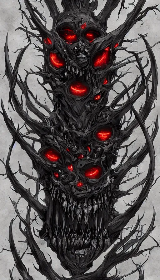 Prompt: a storm vortex made of many demonic eyes and teeth, by artstation