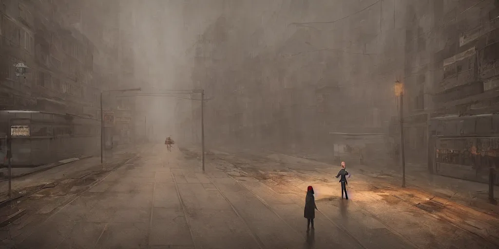 Prompt: a Silent hill game as a pixel art movie by Pixar , Jessica Rossier, cgsociety