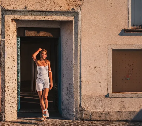 Prompt: photo of lido di ostia streets, cinematic color grading, various poses, soft light, faded colors, well framed, sharp focus, 8 k