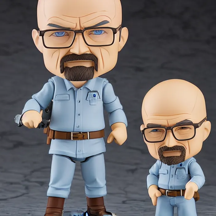 Prompt: walter white, an anime nendoroid of walter white, figurine, detailed product photo