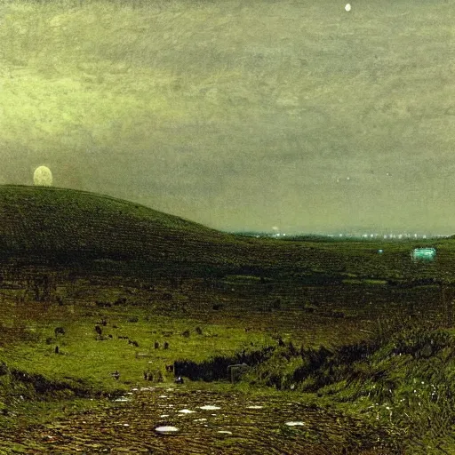Image similar to A Landscape by John Atkinson Grimshaw