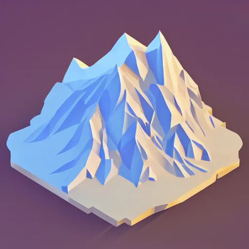 Prompt: floating island with mount everest in the sky, low poly, isometric art, 3d art, high detail, artstation, concept art, behance, ray tracing, smooth, sharp focus, ethereal lighting