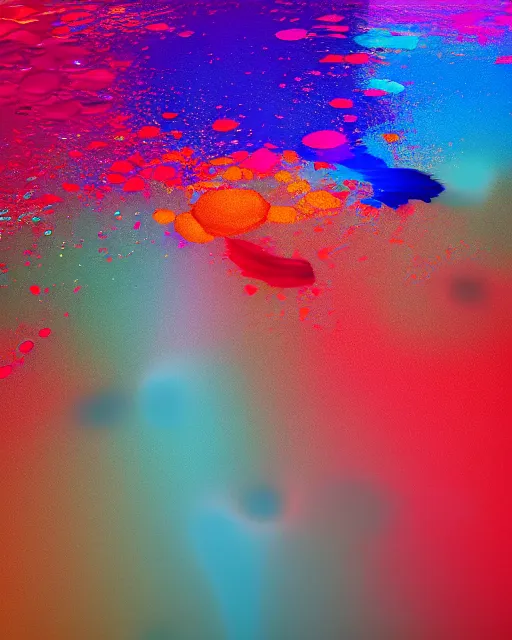 Prompt: color pigments spread out in water, look like someone is dancing, dream, unreal 5, trending on artstation
