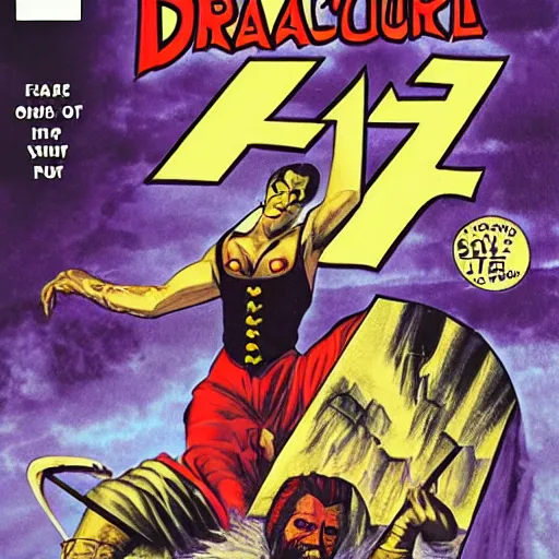 Image similar to dracula vs zeus, retro sci - fi fantasy, sharp, crisp clear, extremely detailed