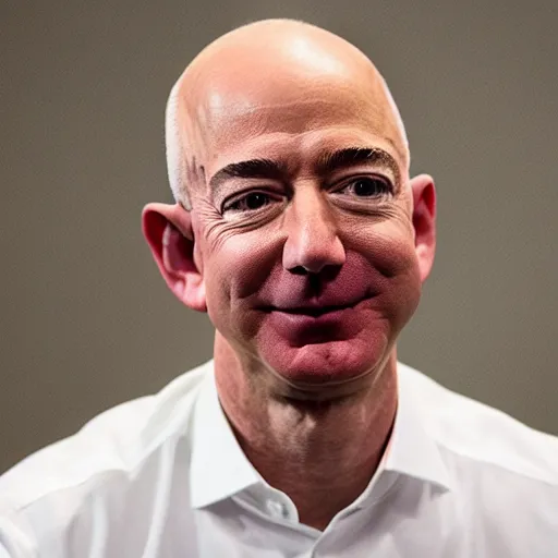 Prompt: Jeff bezos in prison sitting on the toilet, the walls are pink