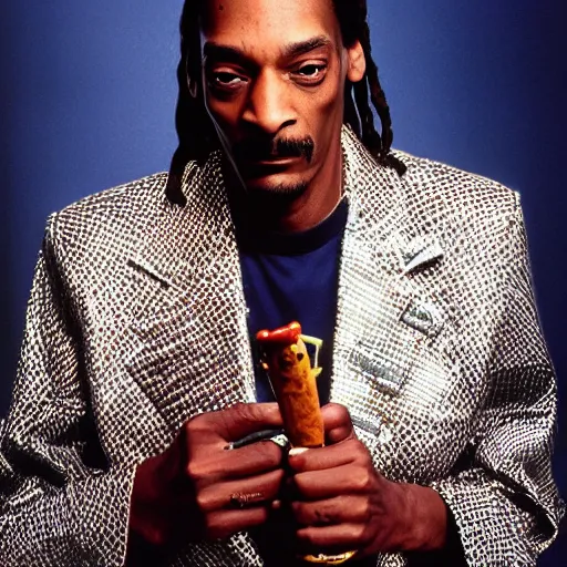 Prompt: Snoop Dogg holding a magic wand for a 1990s sitcom tv show, Studio Photograph, portrait, C 12.0