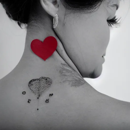 heart tattoos on neck