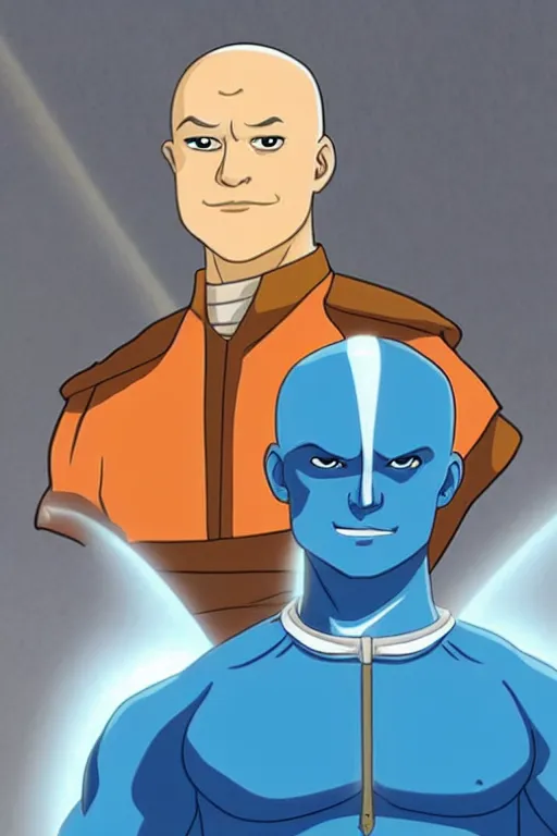 Image similar to mr clean as the avatar, avatar the last airbender