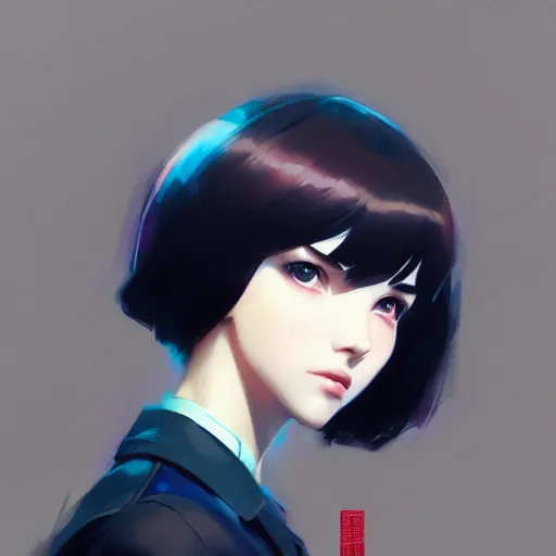 Image similar to elegant girl in urban outfit, cute fine face, digital painting, fan art, pixiv, by Ilya Kuvshinov, katsuhiro otomo ghost-in-the-shell, magali villeneuve, artgerm, Jeremy Lipkin and Michael Garmash and Rob Rey