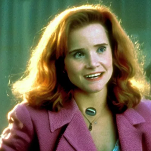 Prompt: a film still of Lea Thompson as Beverly Switzler in howard the duck