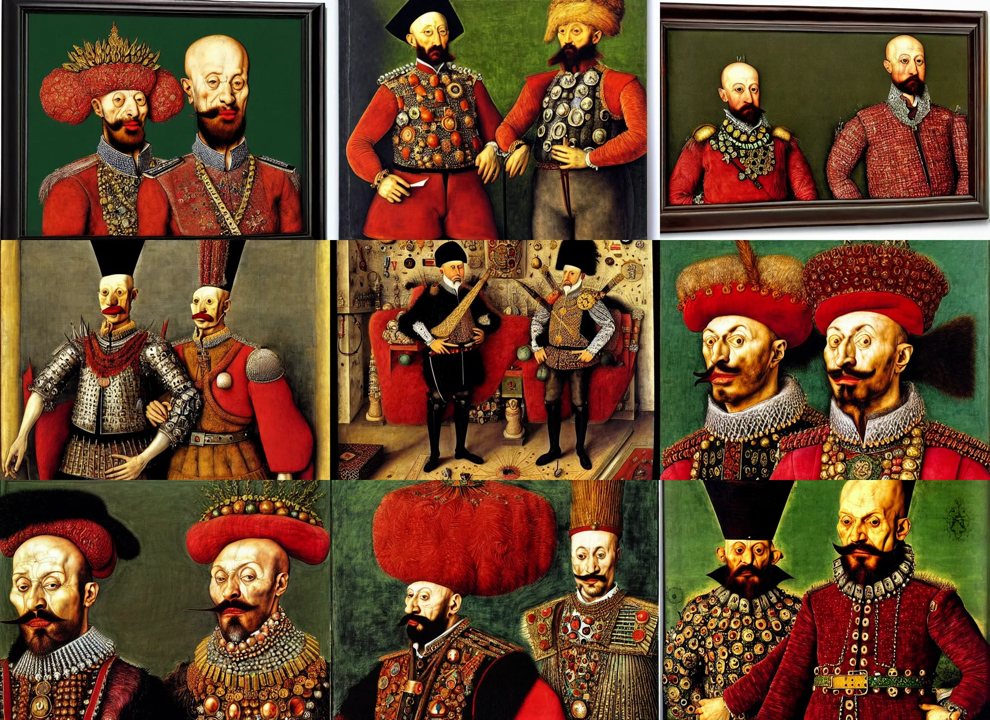 Prompt: ottoman empire by giuseppe arcimboldo and hubert van eyck