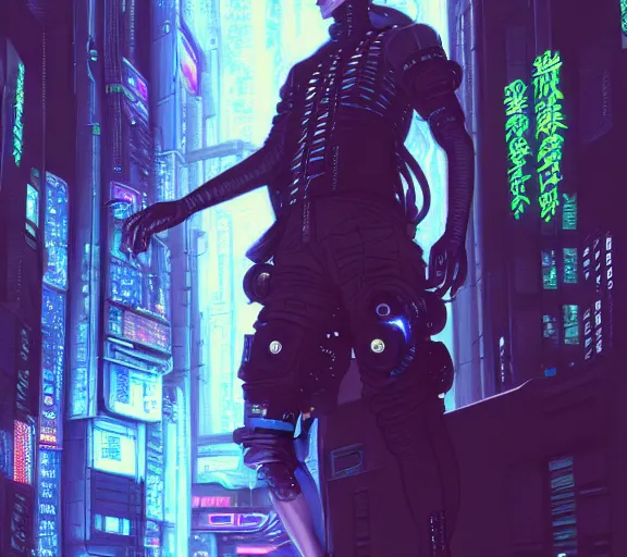 Image similar to a portrait of a cyberpunk netrunner, very very coherent painting, street level neo-Tokyo, style by Gustave Dore, 4k, 8k, HD, trending on artstation