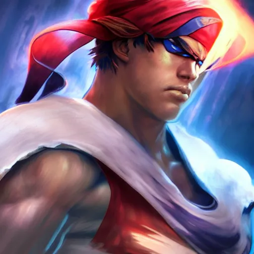 Prompt: strider hiryu as a street fighter character, cg animation, capcom, realistic, character select portrait, by artgerm, greg rutkowski, alphonse mucha, 3 d
