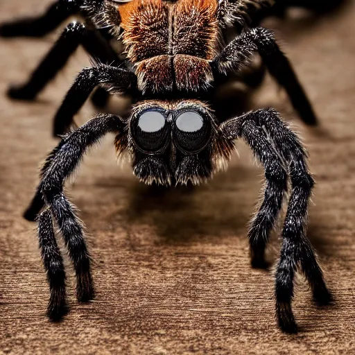 Prompt: a tarantula wearing high heels, tabletop, detailed, intricate, realistic, hdr, 8 k