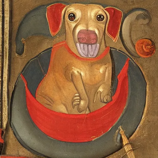 Medieval paintings 2024 of dogs