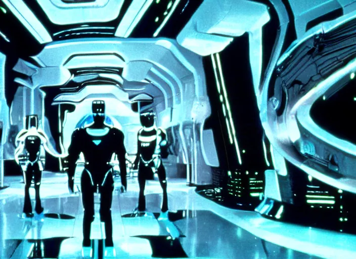 Image similar to scene from the 1 9 9 2 science fiction film tron