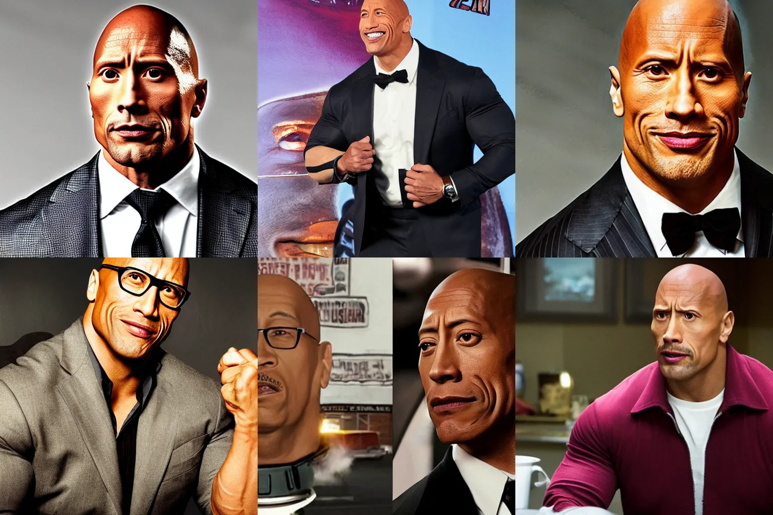 Prompt: Dwayne Johnson as Gus Fring