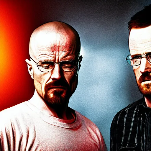 Image similar to walter white and jesse pinkman muckbang