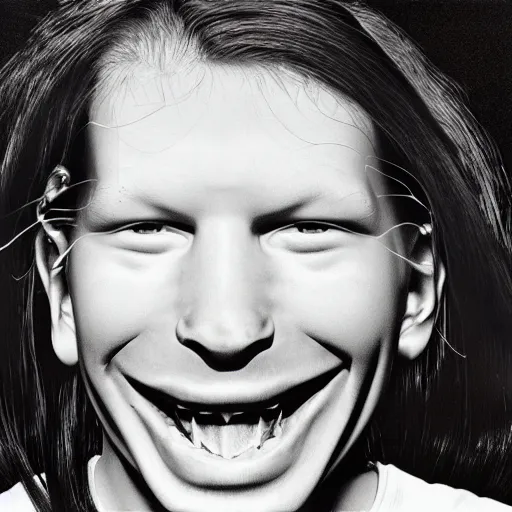 Image similar to aphex twin album cover design by chris cunningham and jonathan zawada