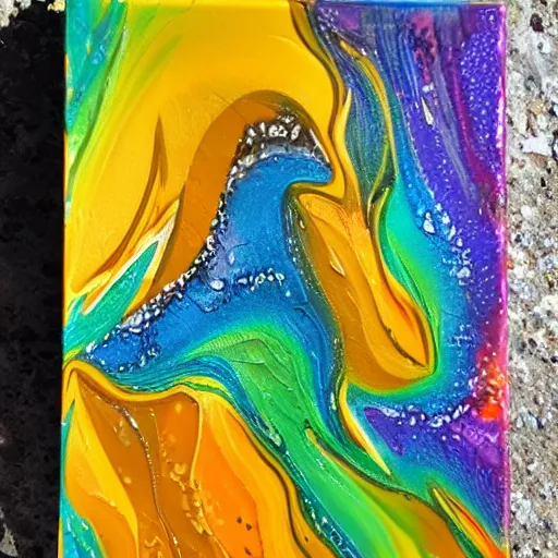 Acrylic Pour Flow Art Abstract Paint Pouring Painting Stable Diffusion Openart