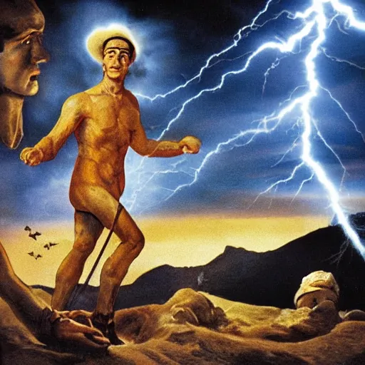 Prompt: cover art for the film series great return of the bread loaf, dramatic lightning, epic composition