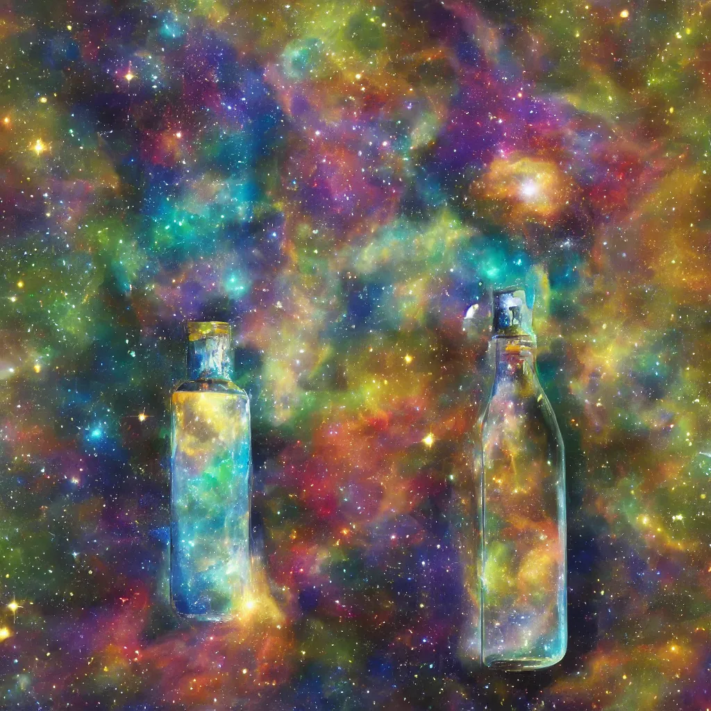 Image similar to the universe contained within a bottle