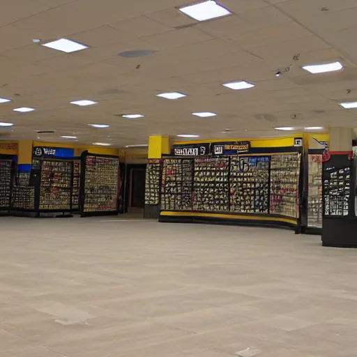 Image similar to the inside of an empty blockbusters,