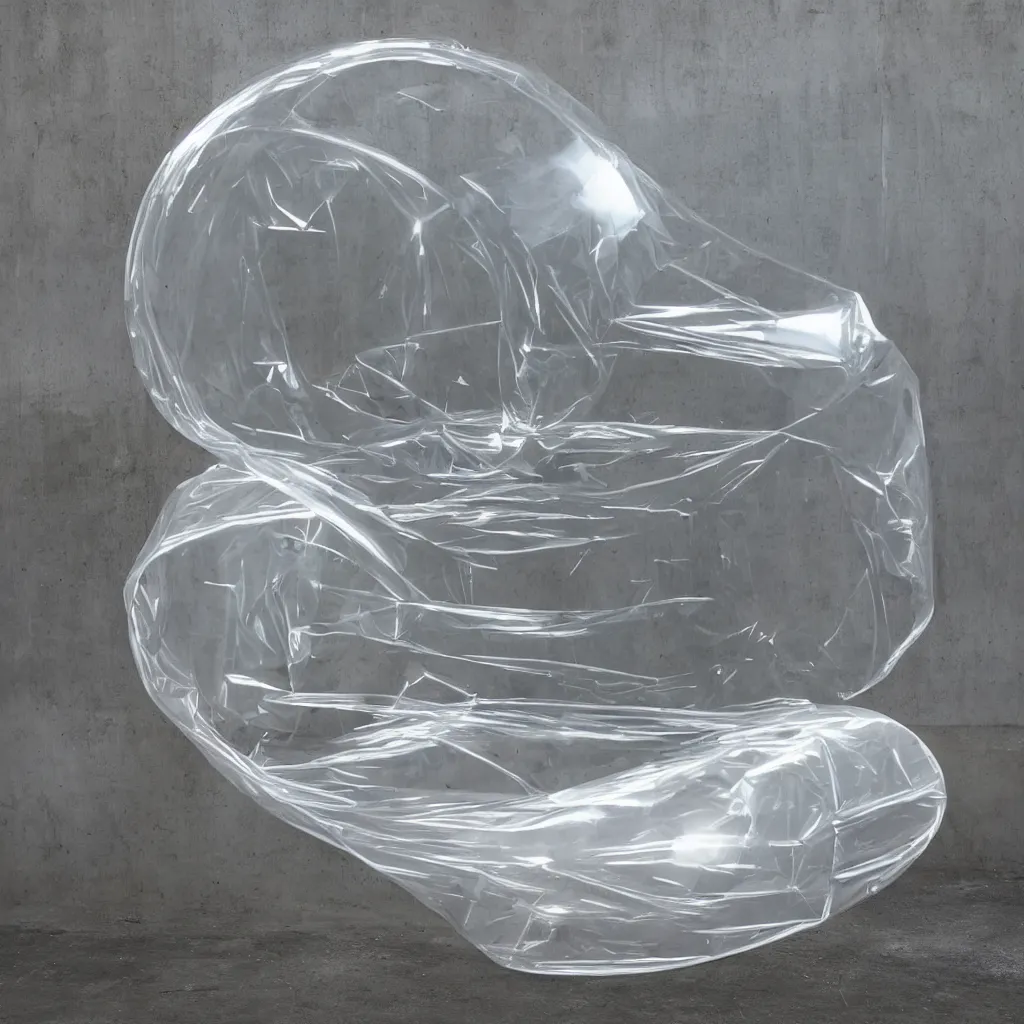 Image similar to a inflatable transparent tube with chrome effect