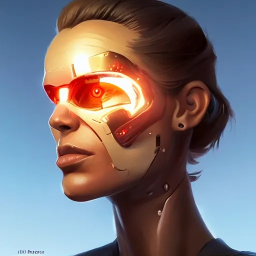 Image similar to face icon stylized minimalist terminator dark fate, loftis, cory behance hd by jesper ejsing, by rhads, makoto shinkai and lois van baarle, ilya kuvshinov, rossdraws global illumination