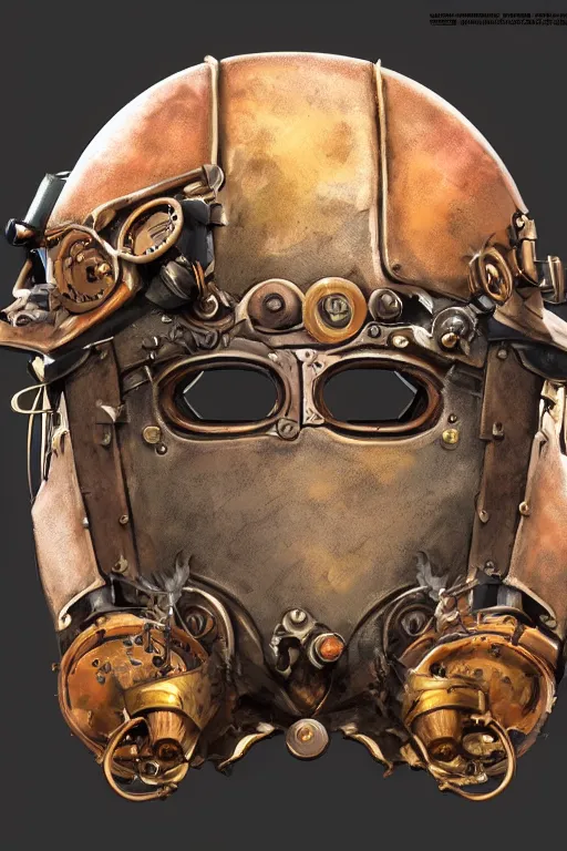 Image similar to steampunk helmet fantasy art mask robot ninja stylized digital illustration sharp focus, elegant intricate digital painting artstation concept art global illumination ray tracing advanced technology chaykin howard and campionpascale and cooke darwyn and davis jack