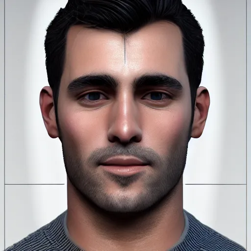 Image similar to A handsome and cute man, close-up portrait, trending on artstation, artstationHD, artstationHQ, artstation digital artwork, photorealistic imagery, photorealistic facial features, intricate, 4k, 8k