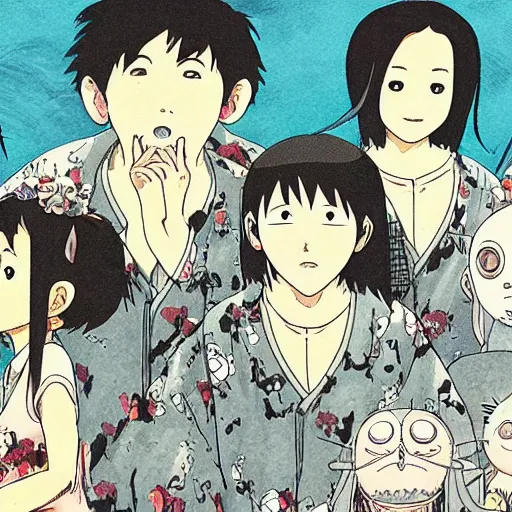 Prompt: studio ghibli in the style of junji ito