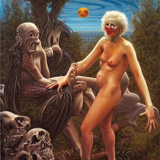 Image similar to an amazing masterpiece of art by gerald brom, trash humpers
