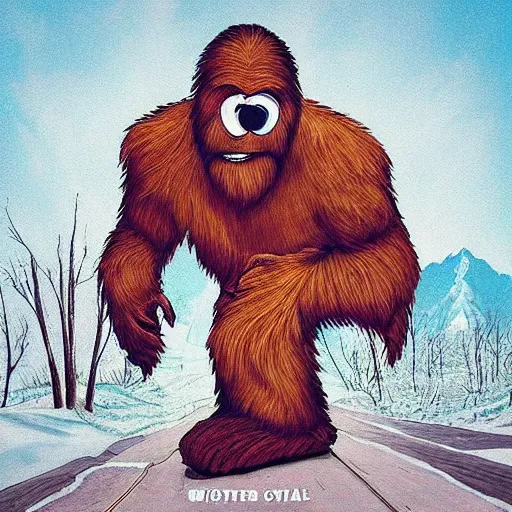 Image similar to “album art Bigfoot”