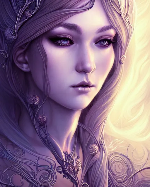 Image similar to digital art, centered portrait elven with short haire made with intricate roots, by james jean and by artgerm, by ross tran, ultradetailed, charachter design, concept art, trending on artstation,