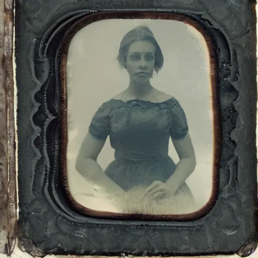 Image similar to tintype photo, underwater, mutant