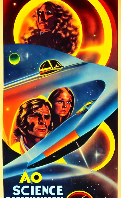 Image similar to 1 9 7 0 s science fiction movie poster art