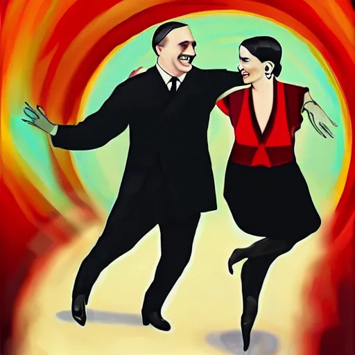 Image similar to hitler dancing salsa