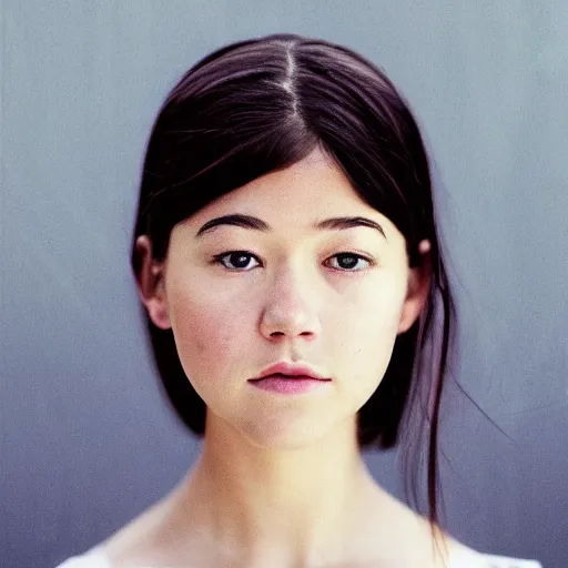 Prompt: a masterpiece portrait photo of a beautiful young woman who looks like a tiny asian mary elizabeth winstead, symmetrical face