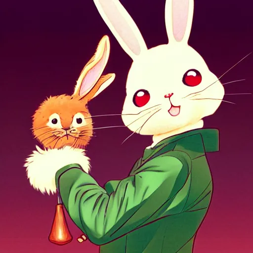 Image similar to fujita goro illustration of a cute bunny